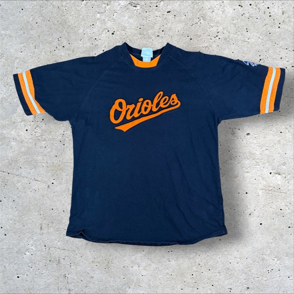 Vintage Lee Sport Baltimore Orioles Shirt Large Double Collar MLB Baseball Tee